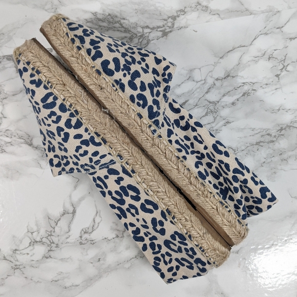 Sam Edelman Verona Blue Leopard Espadrilles Size 8 - Picture 7 of 10